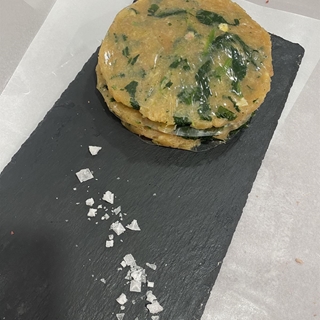 Hamburguesa de pollo y espinacas (precio unidad) - Imagen 1